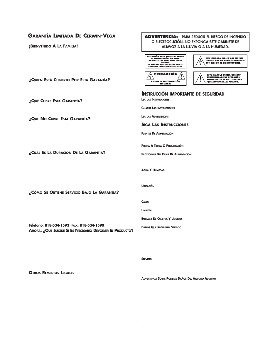 Cerwin-Vega V-MAX 15 User Manual | Page 6 / 18