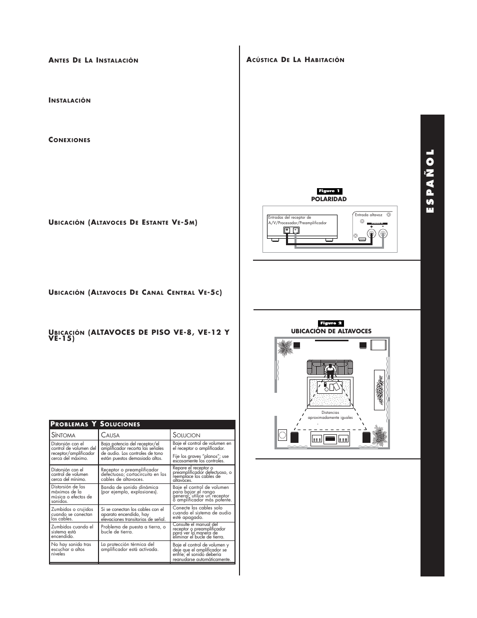 Esp añol | Cerwin-Vega V-MAX 15 User Manual | Page 7 / 18