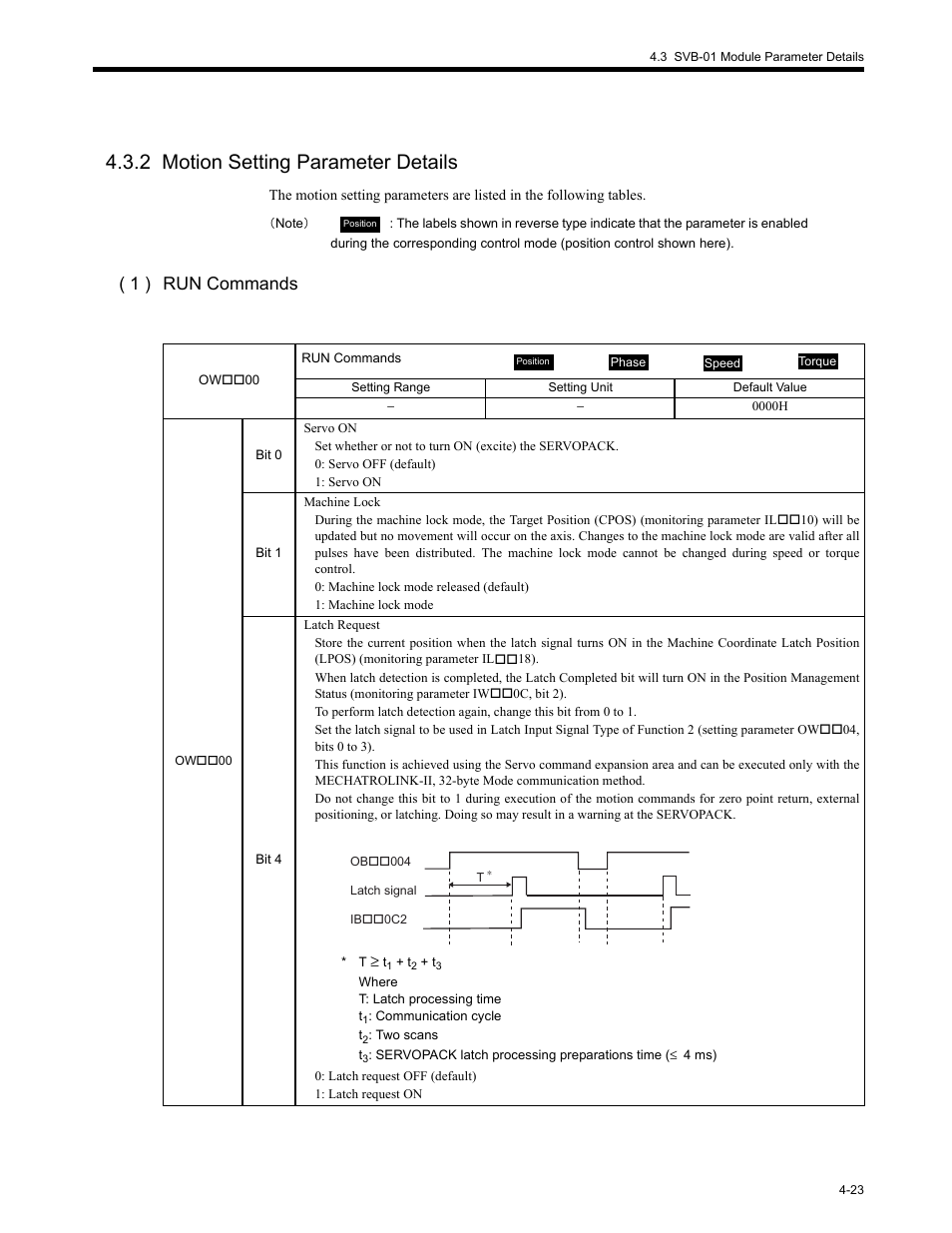 2 motion setting parameter details, 2 motion setting parameter det, 2 motion setting parameter details -23 | 1 ) run commands | Yaskawa MP2200 Machine Controller User Manual | Page 143 / 529