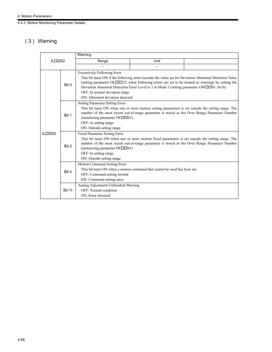 3 ) warning | Yaskawa MP2200 Machine Controller User Manual | Page 208 / 529