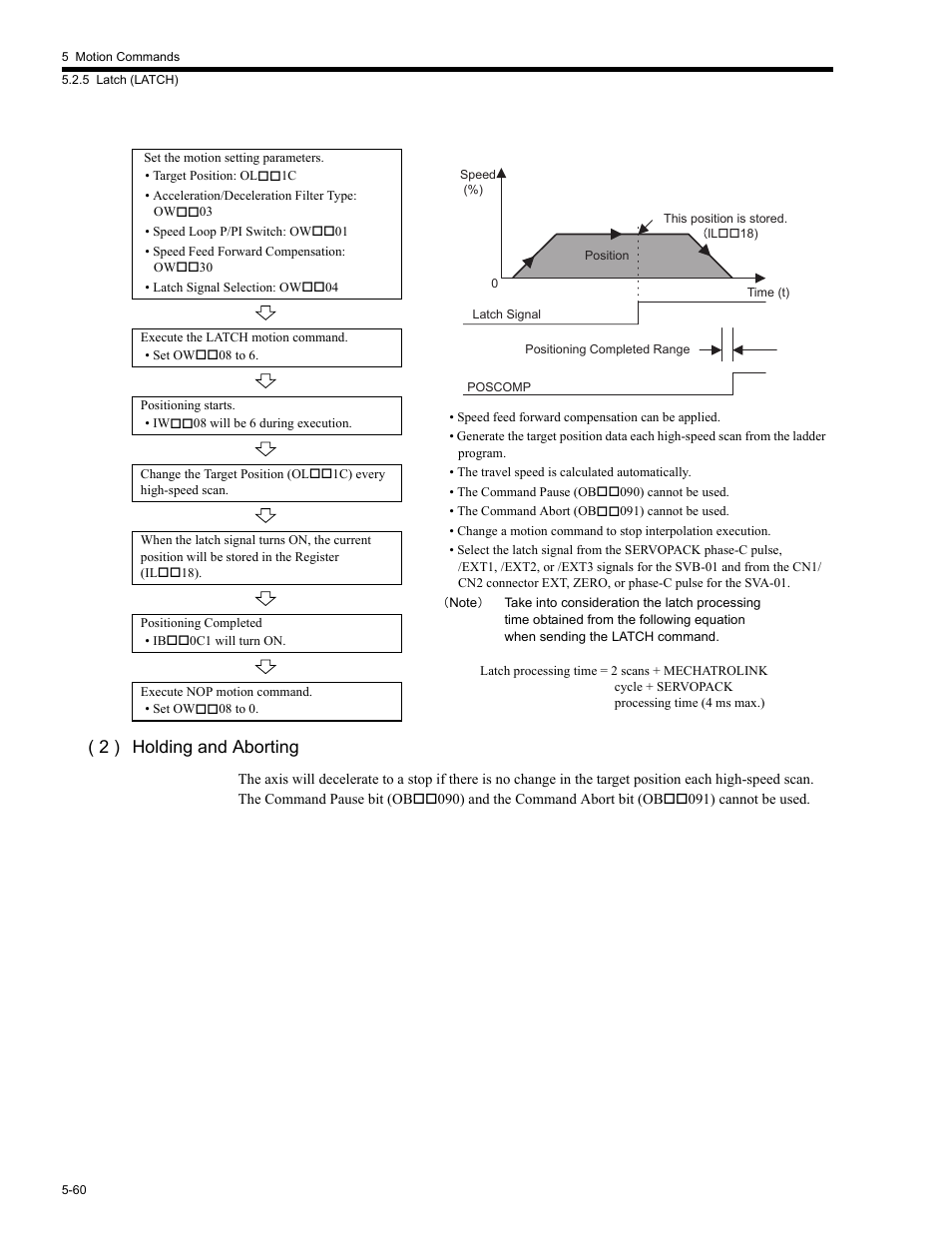 2 ) holding and aborting | Yaskawa MP2200 Machine Controller User Manual | Page 290 / 529
