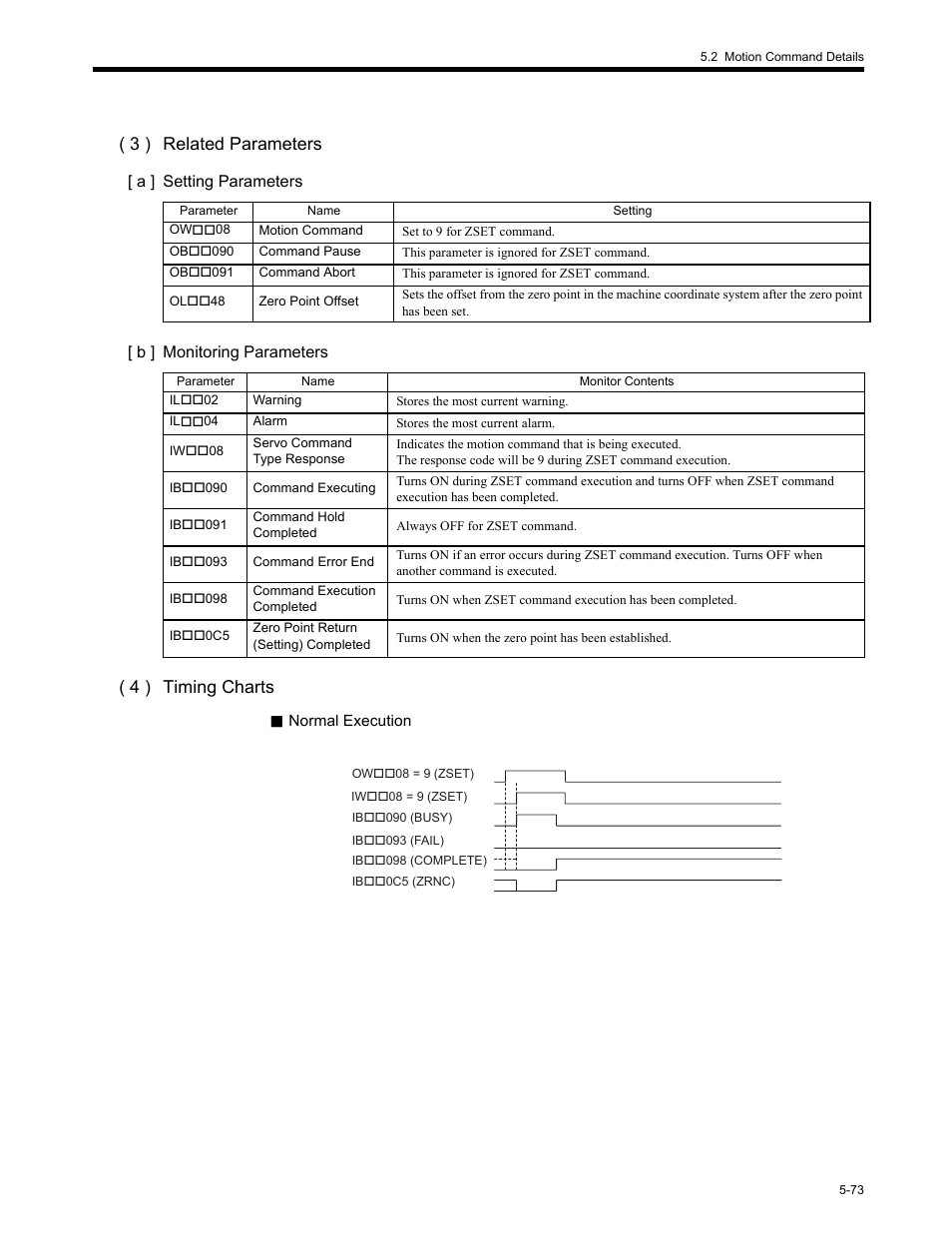 3 ) related parameters, 4 ) timing charts | Yaskawa MP2200 Machine Controller User Manual | Page 303 / 529