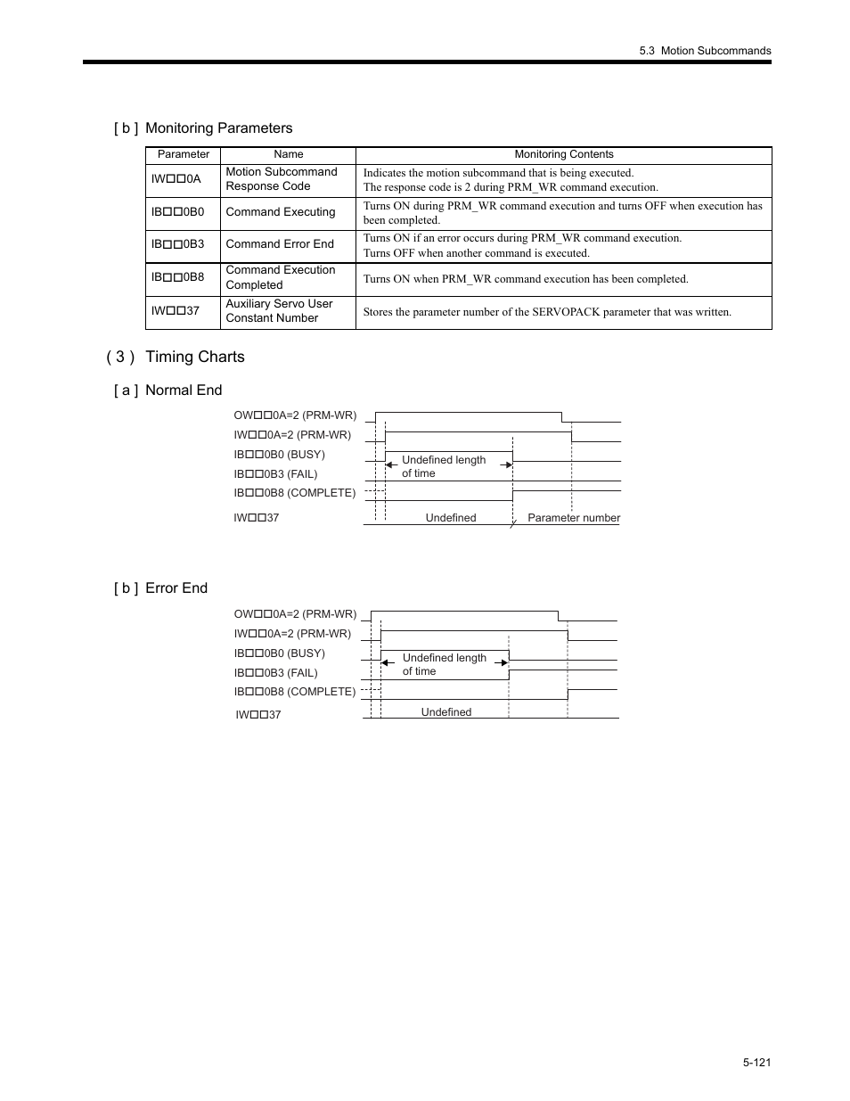 3 ) timing charts | Yaskawa MP2200 Machine Controller User Manual | Page 351 / 529