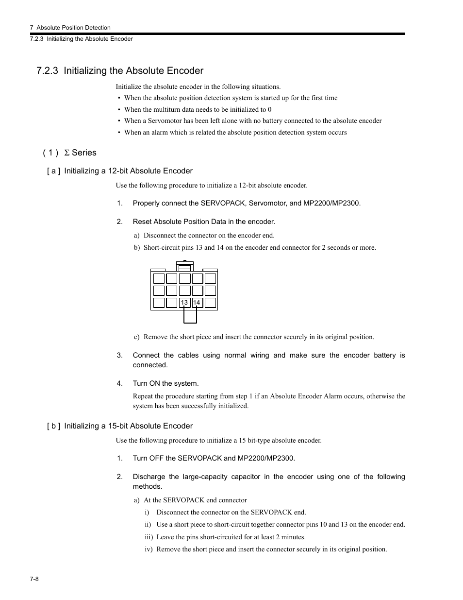 3 initializing the absolute encoder, 3 in, 3 initializing the absolute encoder -8 | Yaskawa MP2200 Machine Controller User Manual | Page 392 / 529