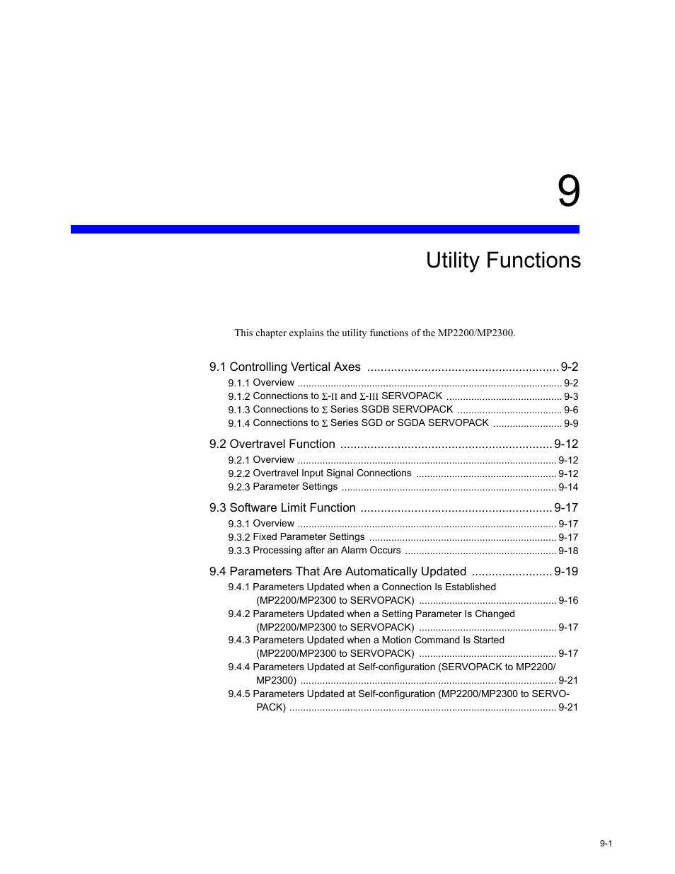 Utility functions | Yaskawa MP2200 Machine Controller User Manual | Page 465 / 529