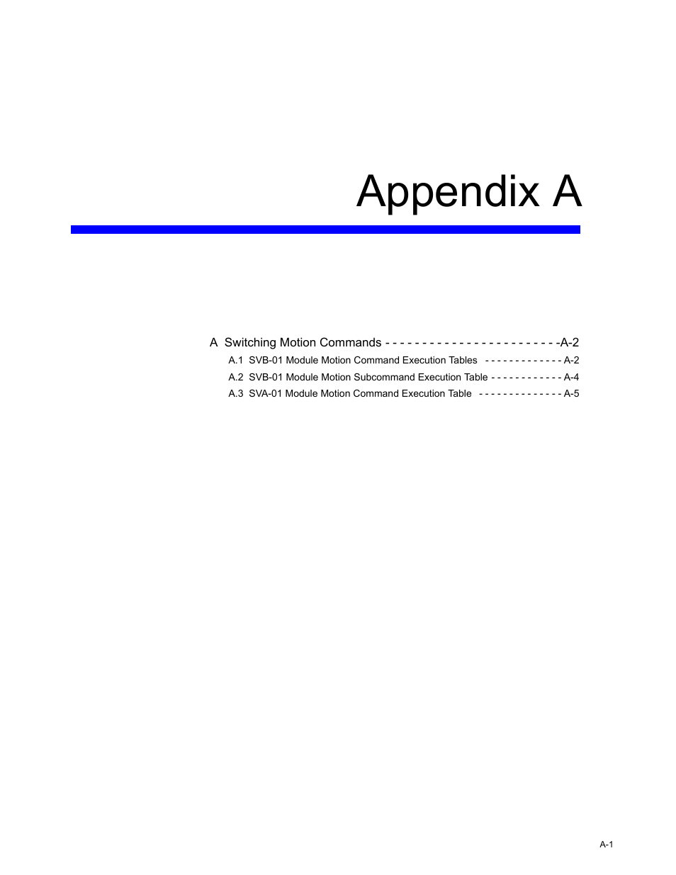 Appendix a, Appendix | Yaskawa MP2200 Machine Controller User Manual | Page 517 / 529
