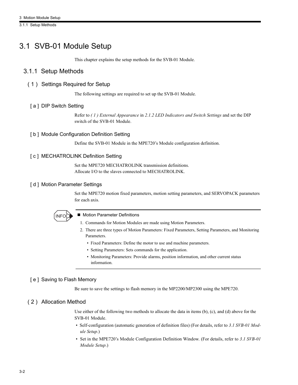 1 svb-01 module setup, 1 setup methods, 1 setup m | 1 svb-01 module setup -2, 1 setup methods -2 | Yaskawa MP2200 Machine Controller User Manual | Page 74 / 529