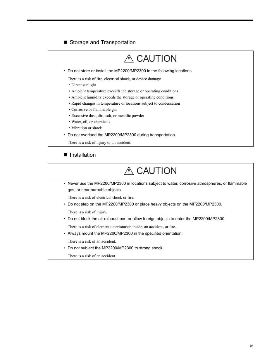 Caution | Yaskawa MP2200 Machine Controller User Manual | Page 9 / 529