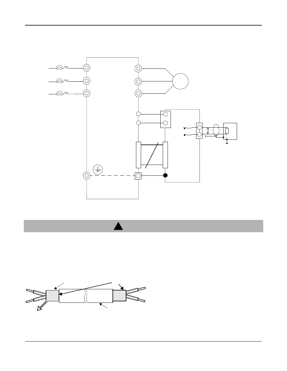 Interconnection diagram, Caution | Yaskawa VS-616PC5/P5 Isolated 4-20mA Output Monitor Card CM-B2/P User Manual | Page 6 / 8