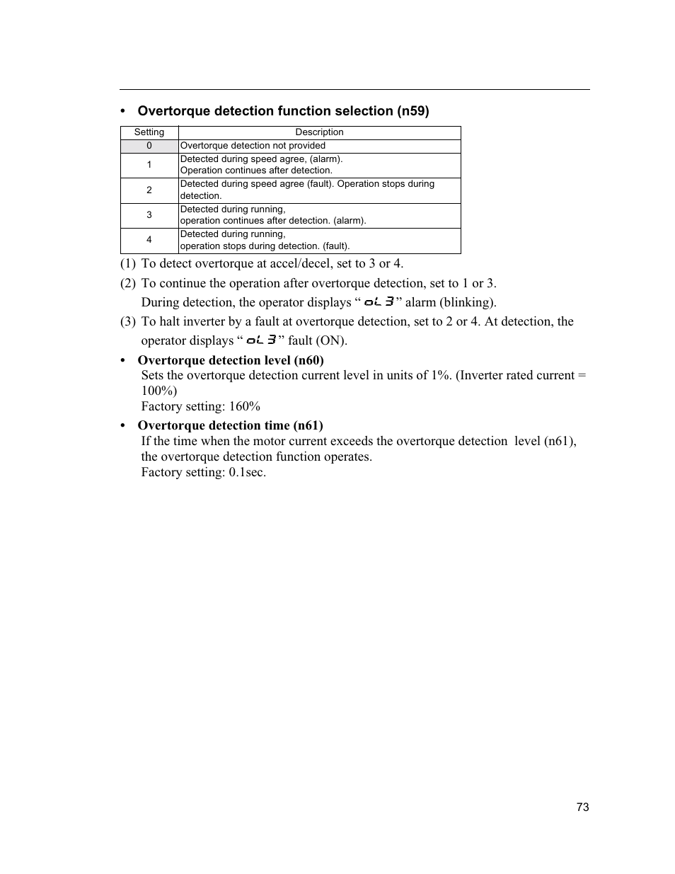 Yaskawa VS mini J7 Series User Manual | Page 73 / 118
