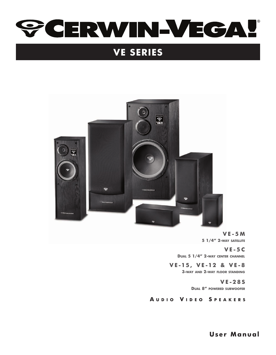 Cerwin-Vega VE-5C User Manual | 24 pages