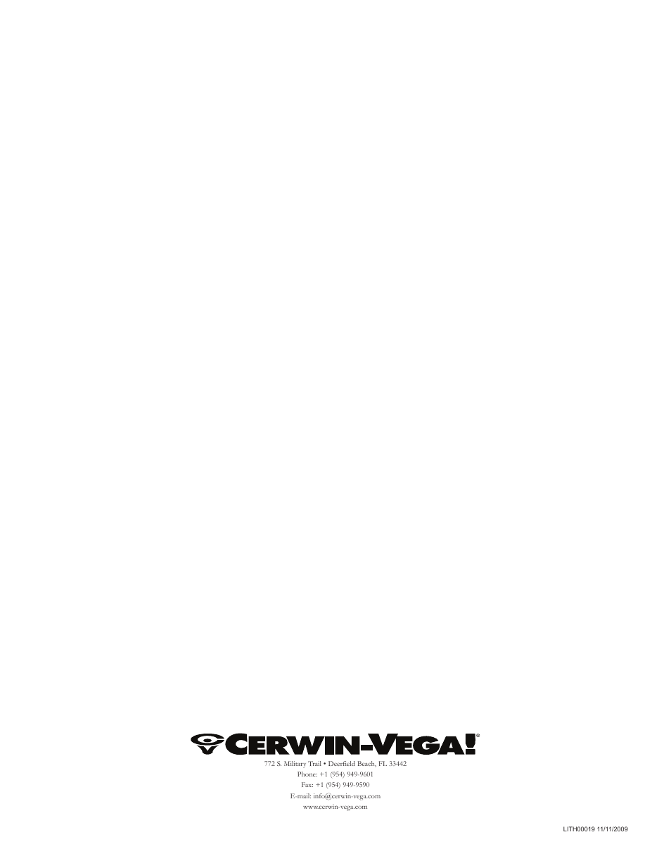 Cerwin-Vega VE-5C User Manual | Page 24 / 24