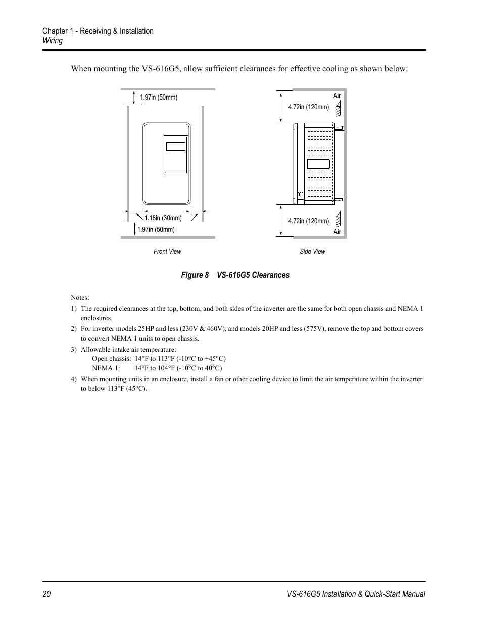 Yaskawa VS-616G5 Series Revision F Quick-Start User Manual | Page 20 / 117