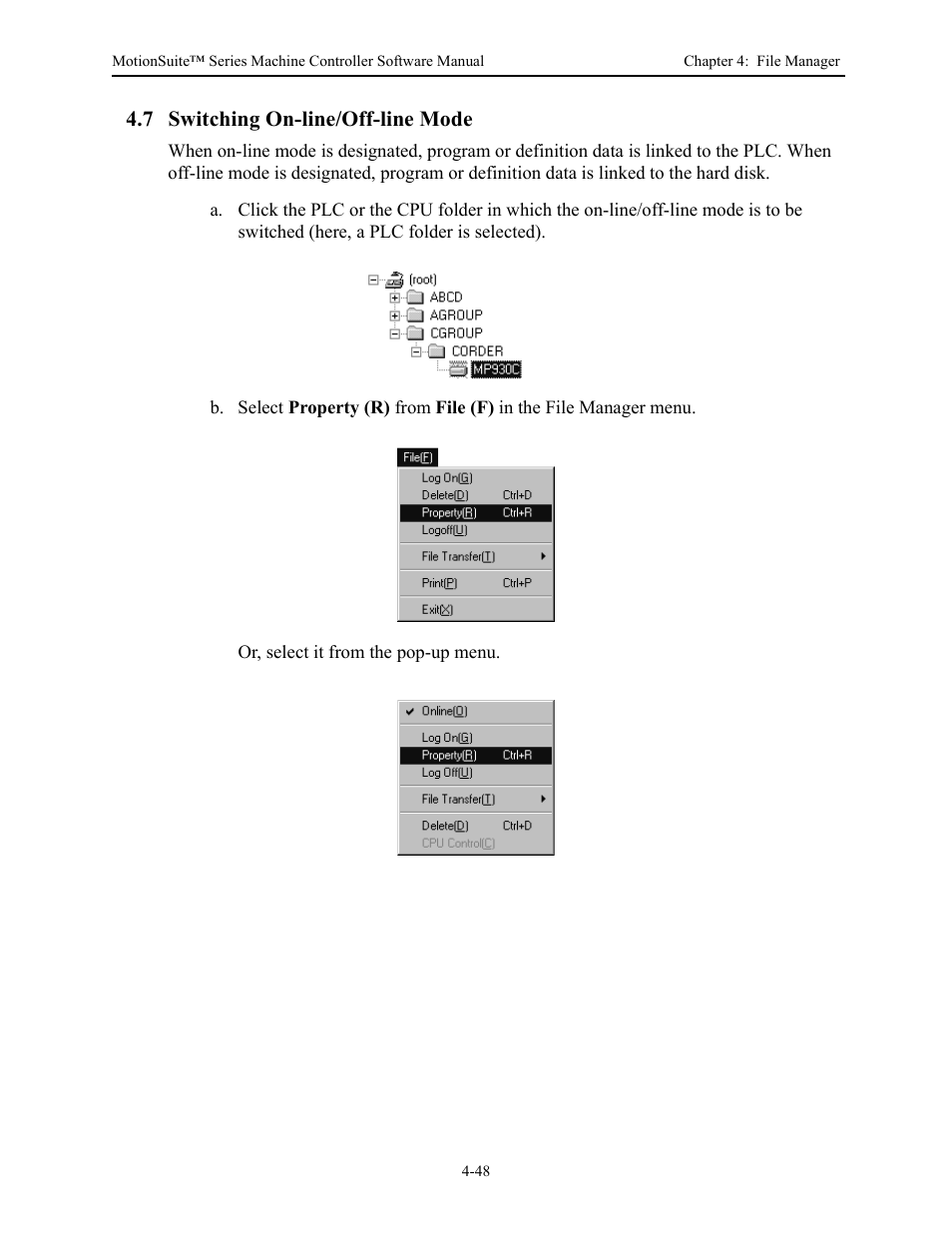 7 switching on-line/off-line mode | Yaskawa MotionSuite Series Machine Controller Software Manual User Manual | Page 105 / 461