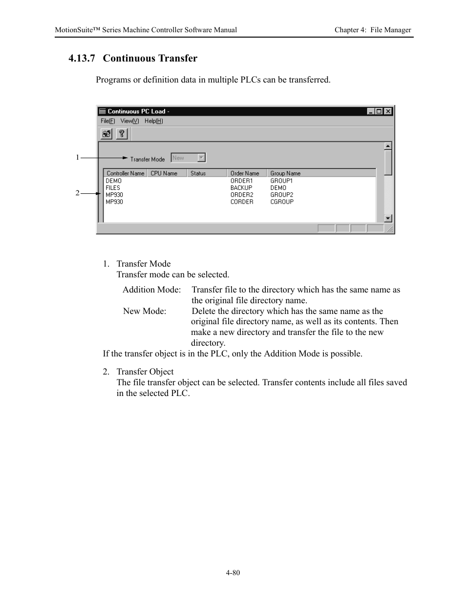 7 continuous transfer | Yaskawa MotionSuite Series Machine Controller Software Manual User Manual | Page 137 / 461