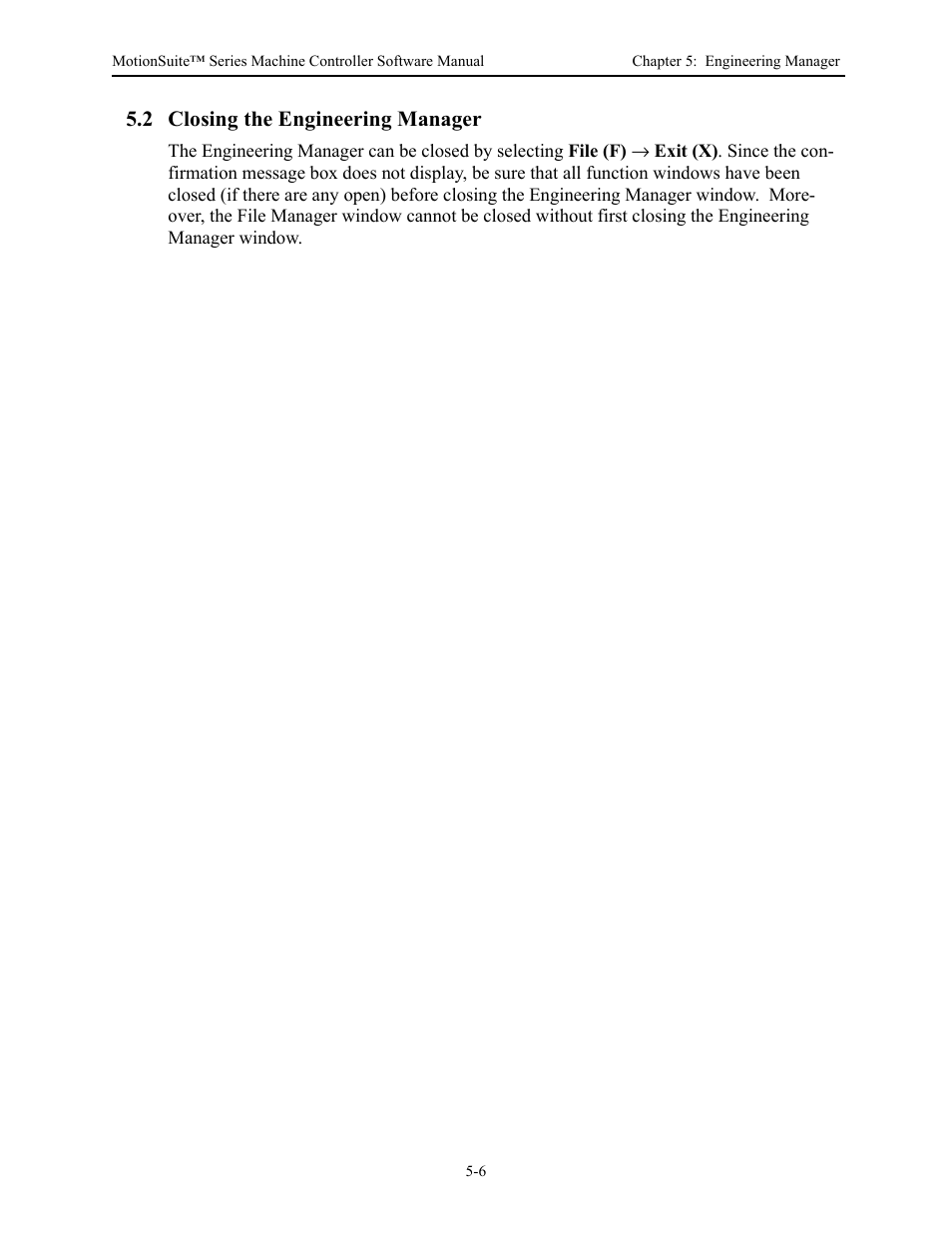 2 closing the engineering manager | Yaskawa MotionSuite Series Machine Controller Software Manual User Manual | Page 144 / 461