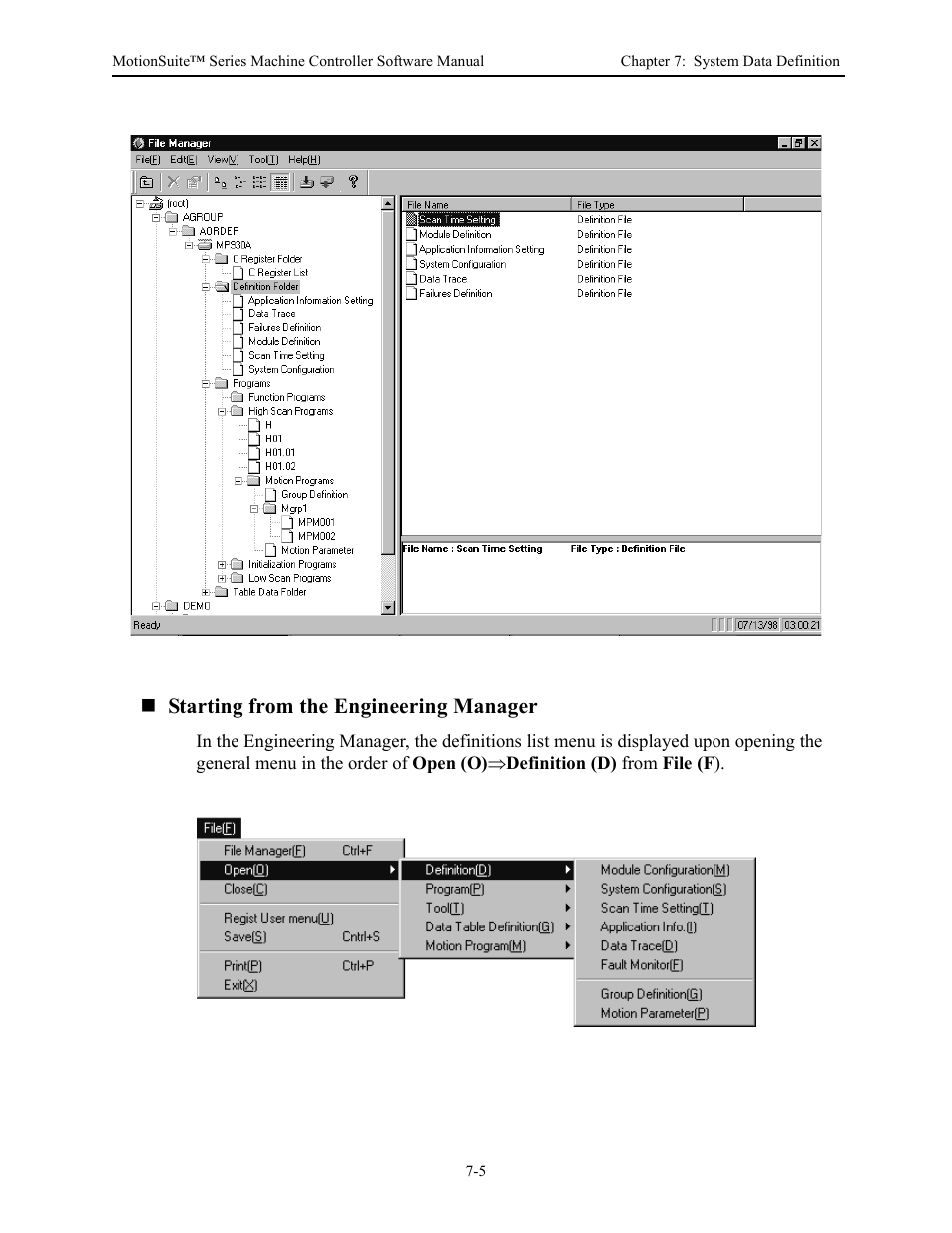 Starting from the engineering manager | Yaskawa MotionSuite Series Machine Controller Software Manual User Manual | Page 178 / 461