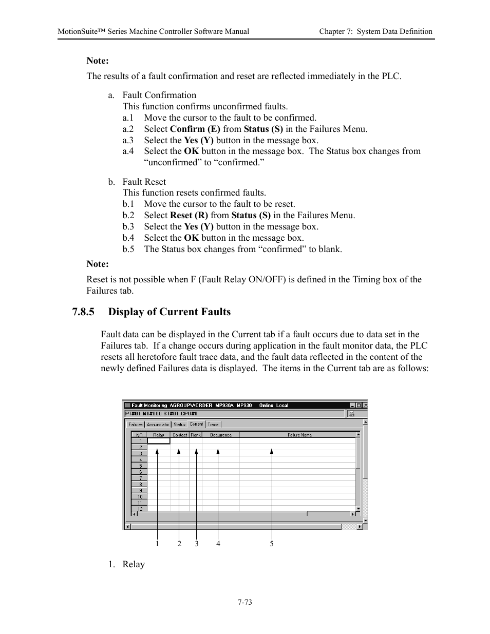 5 display of current faults | Yaskawa MotionSuite Series Machine Controller Software Manual User Manual | Page 246 / 461