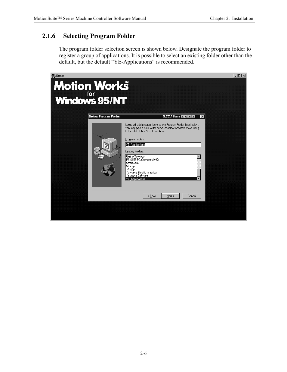 6 selecting program folder | Yaskawa MotionSuite Series Machine Controller Software Manual User Manual | Page 25 / 461