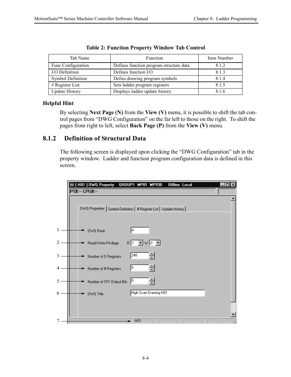2 definition of structural data | Yaskawa MotionSuite Series Machine Controller Software Manual User Manual | Page 252 / 461