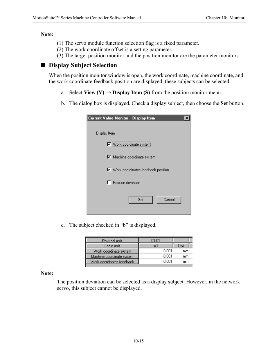 Display subject selection | Yaskawa MotionSuite Series Machine Controller Software Manual User Manual | Page 389 / 461