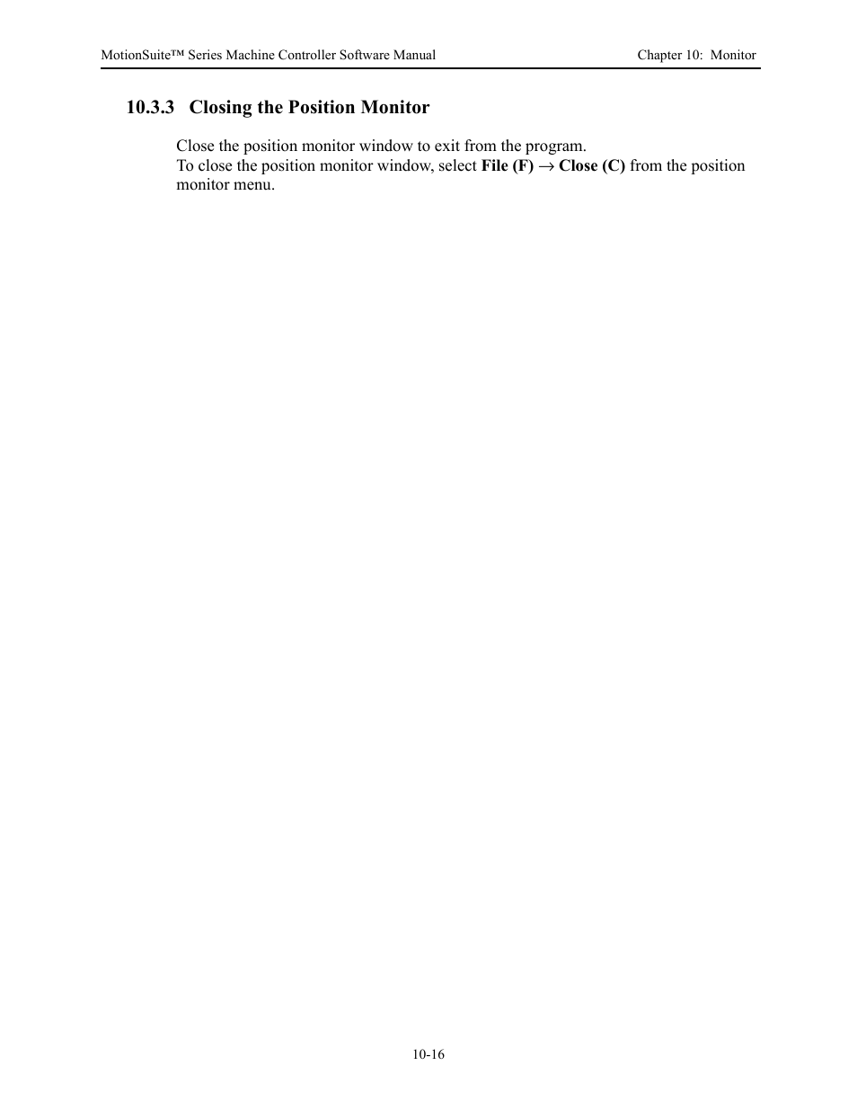 3 closing the position monitor | Yaskawa MotionSuite Series Machine Controller Software Manual User Manual | Page 390 / 461