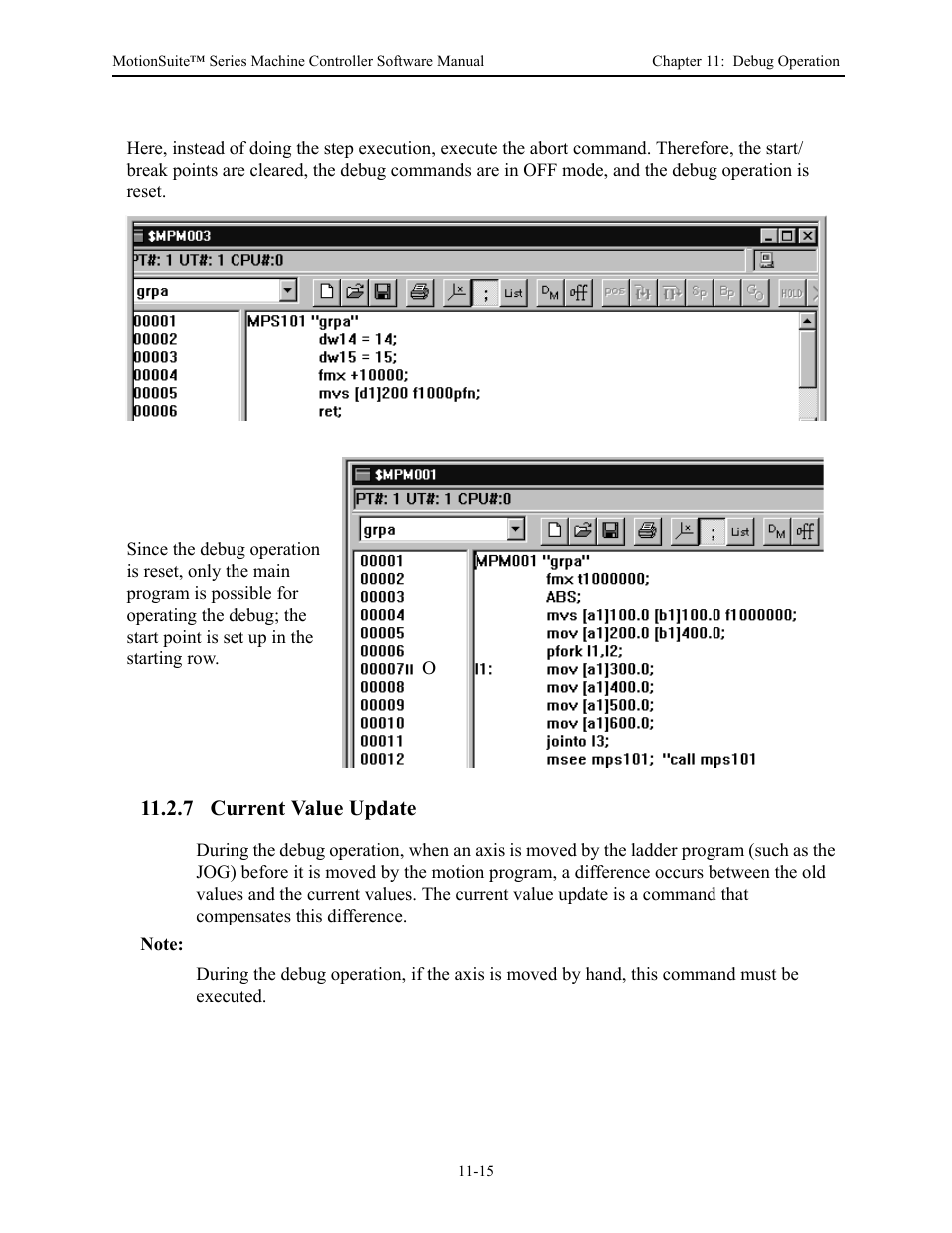 7 current value update | Yaskawa MotionSuite Series Machine Controller Software Manual User Manual | Page 413 / 461
