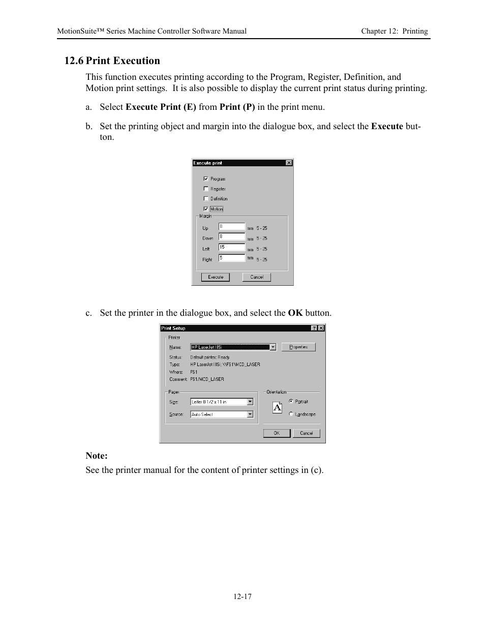 6 print execution | Yaskawa MotionSuite Series Machine Controller Software Manual User Manual | Page 437 / 461