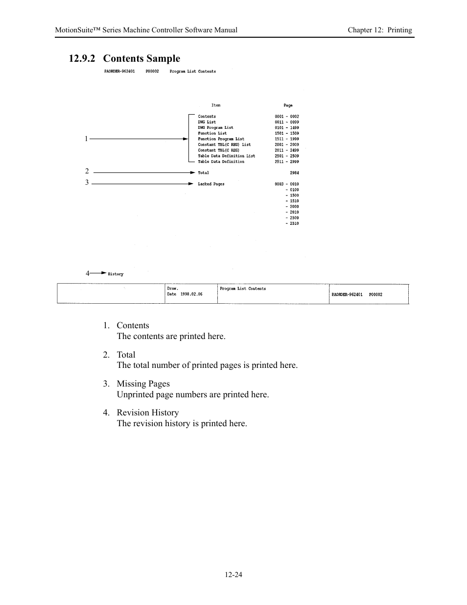 2 contents sample | Yaskawa MotionSuite Series Machine Controller Software Manual User Manual | Page 444 / 461