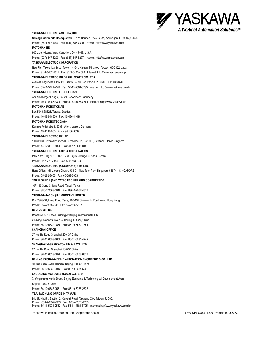 Yaskawa MotionSuite Series Machine Controller Software Manual User Manual | Page 461 / 461