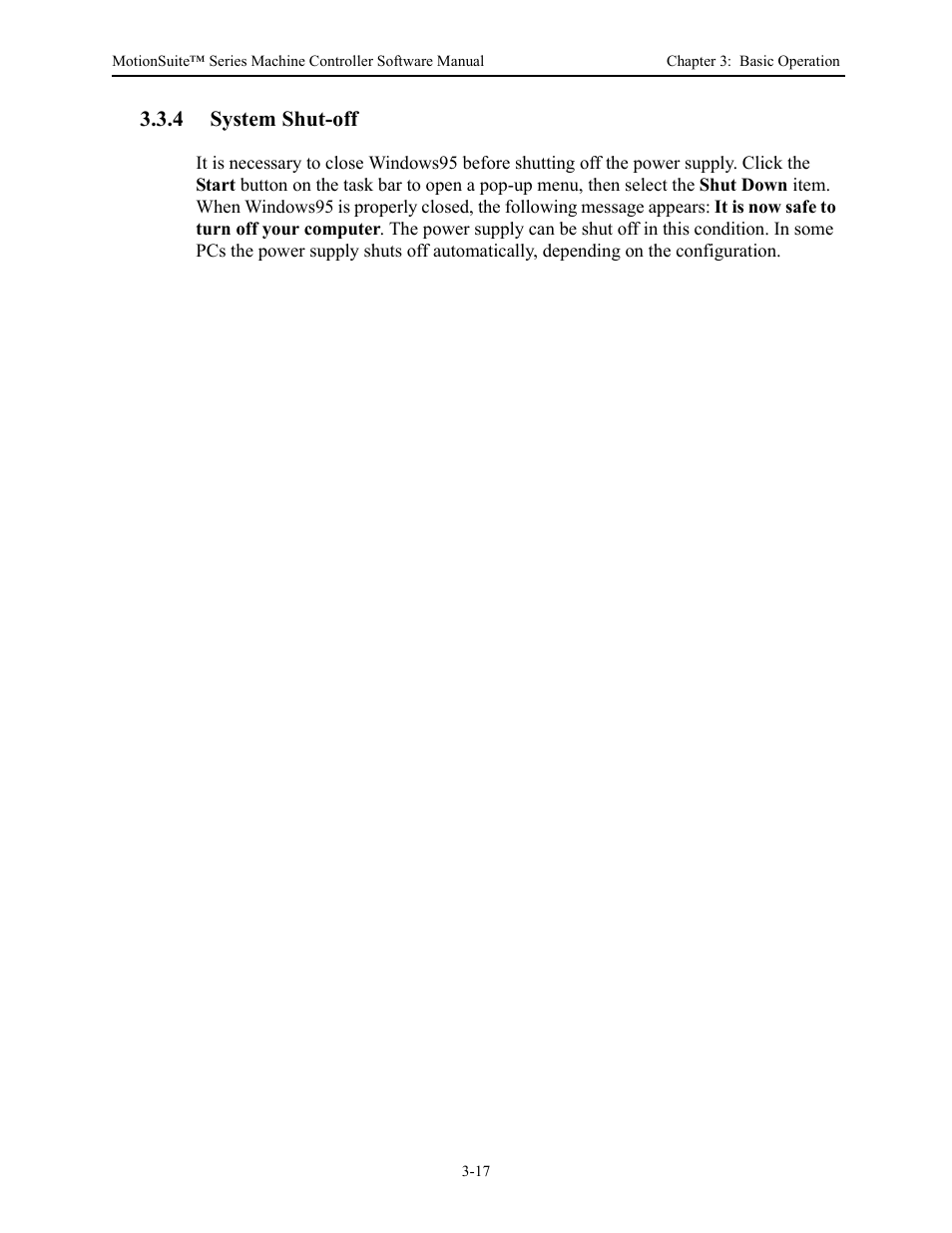 4 system shut-off | Yaskawa MotionSuite Series Machine Controller Software Manual User Manual | Page 50 / 461