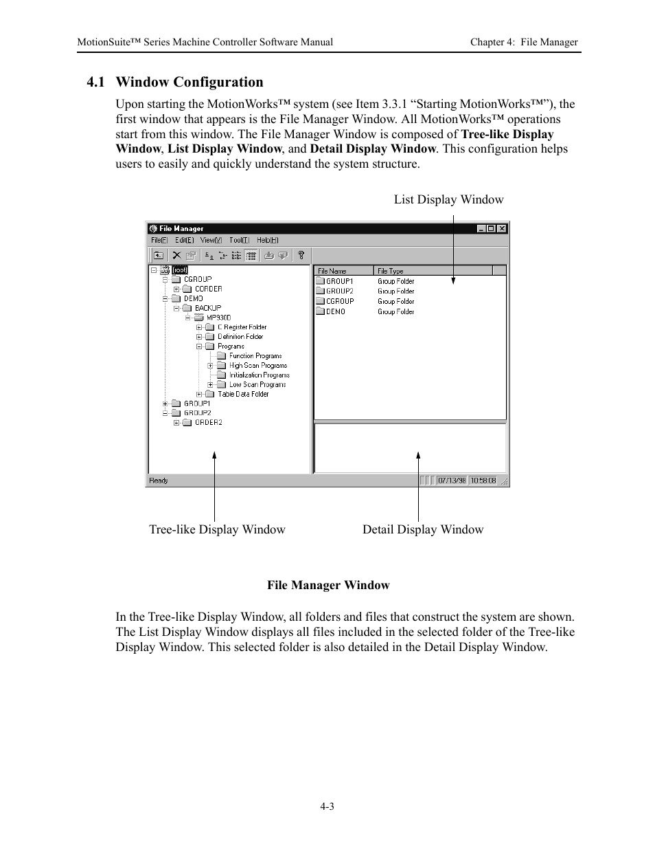 1 window configuration | Yaskawa MotionSuite Series Machine Controller Software Manual User Manual | Page 60 / 461