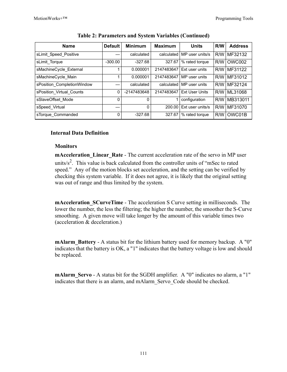 Yaskawa MotionWorks+ Windows Software User Manual | Page 117 / 235