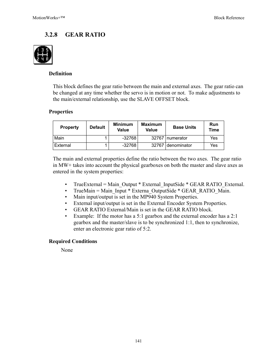 8 gear ratio | Yaskawa MotionWorks+ Windows Software User Manual | Page 147 / 235