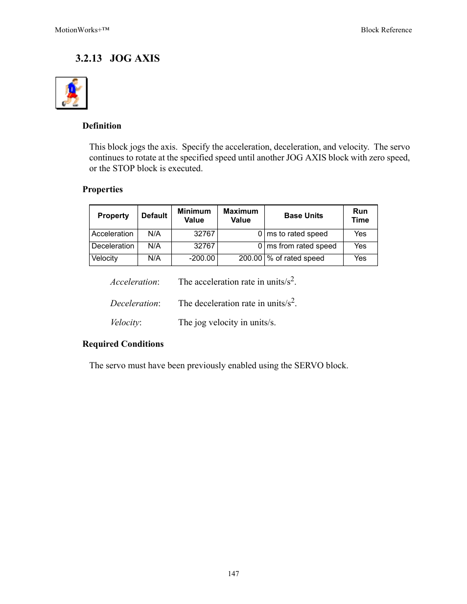 13 jog axis | Yaskawa MotionWorks+ Windows Software User Manual | Page 153 / 235