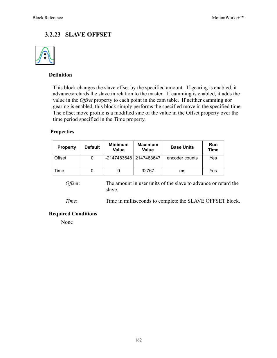 23 slave offset | Yaskawa MotionWorks+ Windows Software User Manual | Page 168 / 235