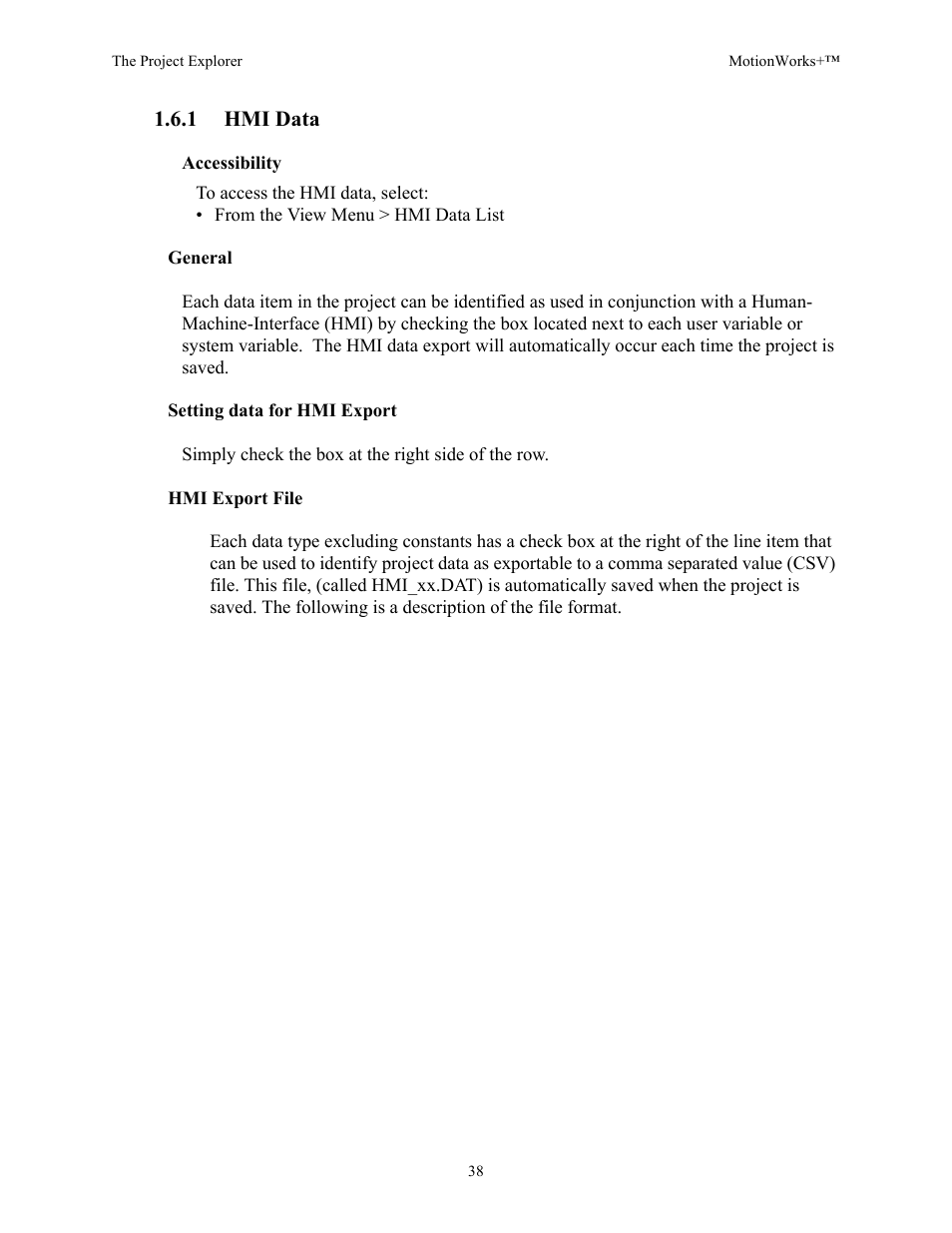 1 hmi data | Yaskawa MotionWorks+ Windows Software User Manual | Page 44 / 235