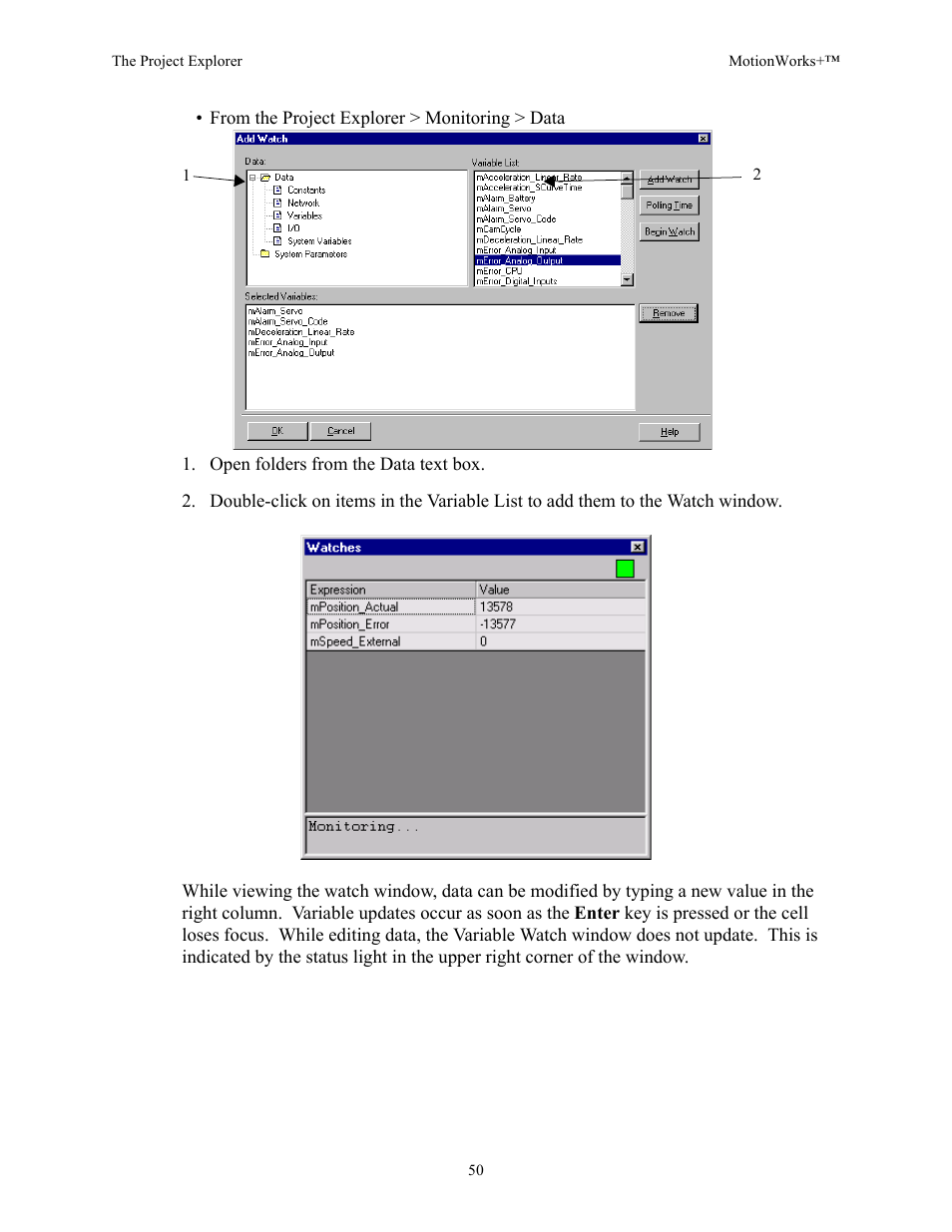 Yaskawa MotionWorks+ Windows Software User Manual | Page 56 / 235