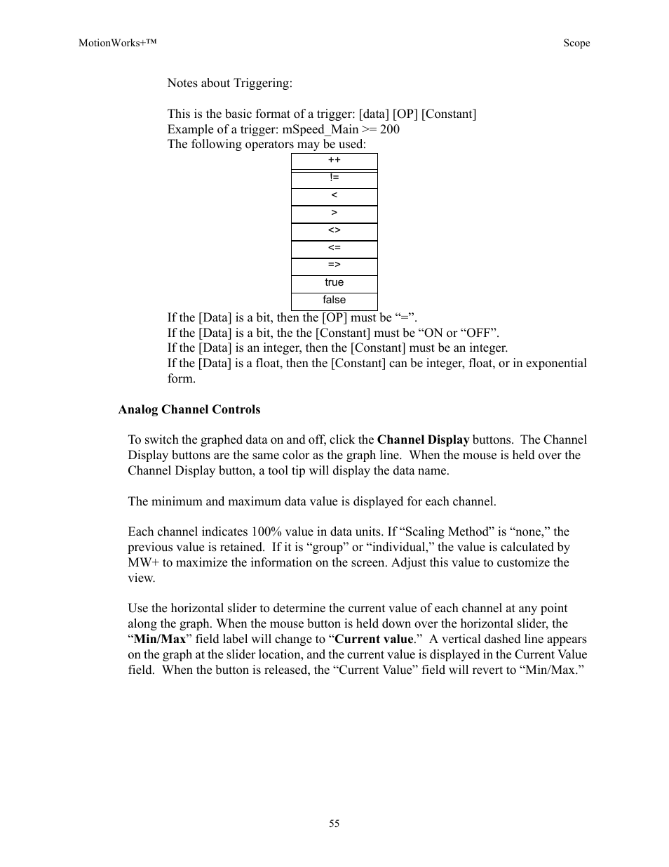 Yaskawa MotionWorks+ Windows Software User Manual | Page 61 / 235