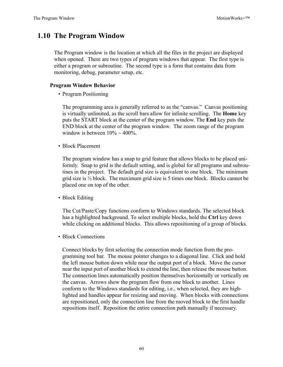 10 the program window | Yaskawa MotionWorks+ Windows Software User Manual | Page 66 / 235