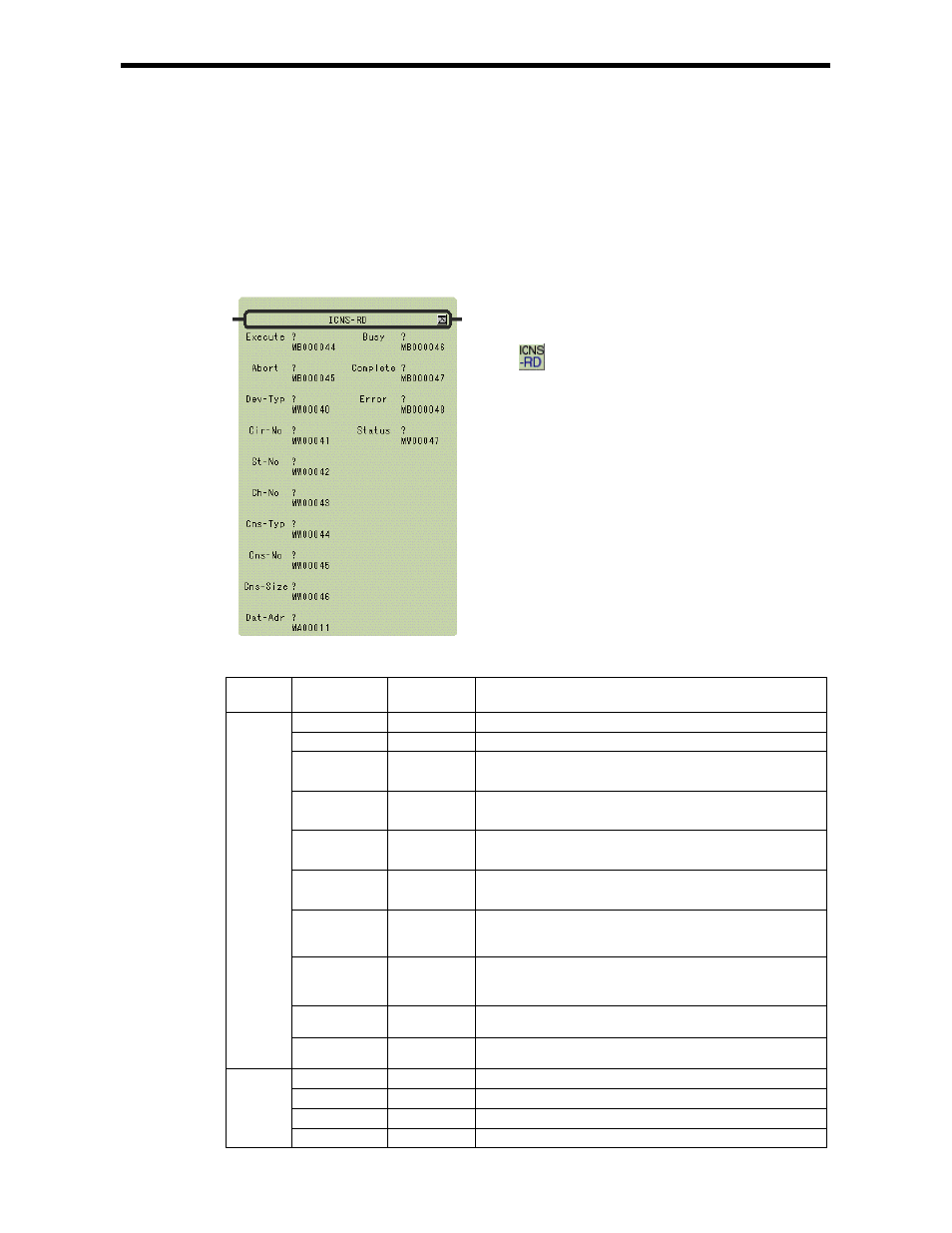 10 inverter constant read function (icns-rd) | Yaskawa Ladder Works Programming Manual User Manual | Page 211 / 220