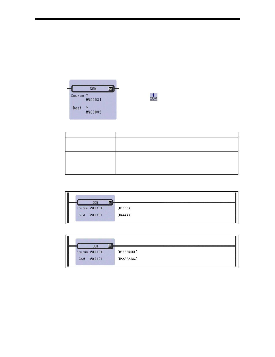 16 1’s complement instruction (com) | Yaskawa Ladder Works Programming Manual User Manual | Page 45 / 220