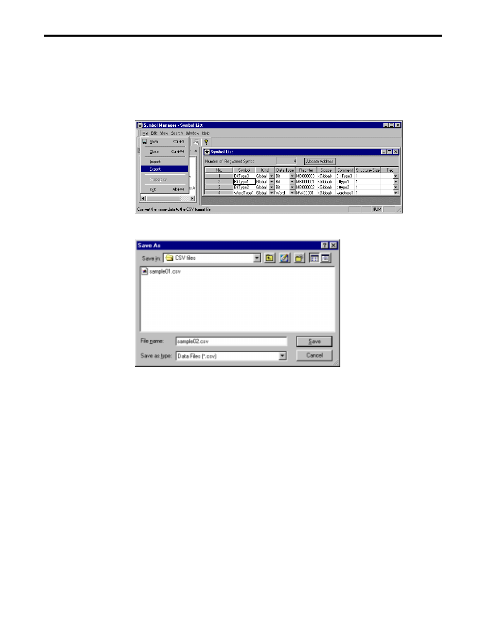 6 export symbol data | Yaskawa Ladder Works Operation Manual User Manual | Page 123 / 183