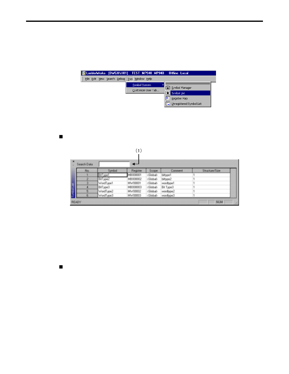 5 operation in ladder editor, 1 display symbol list | Yaskawa Ladder Works Operation Manual User Manual | Page 133 / 183