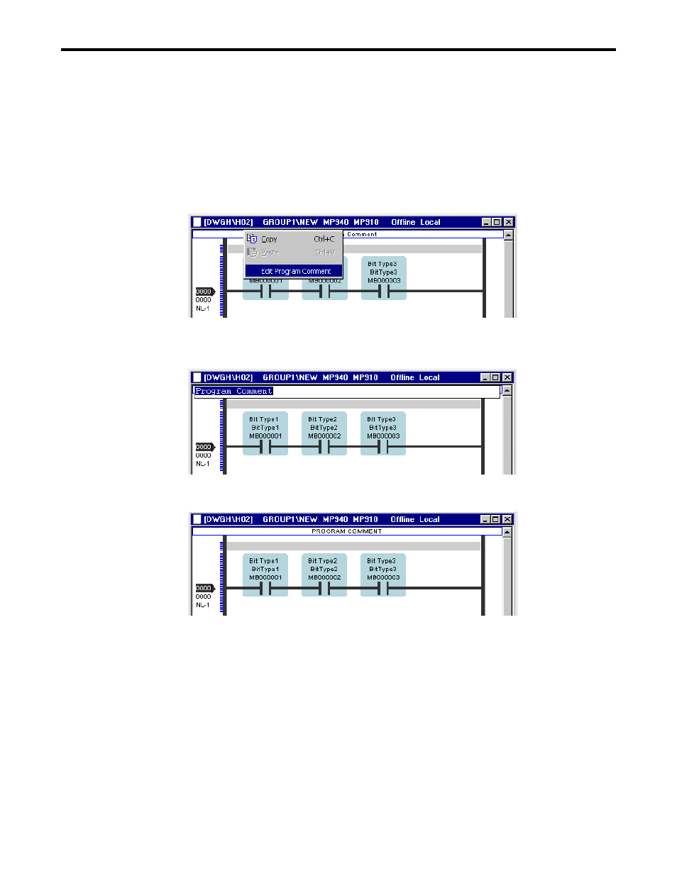 6 edit character string, 1 edit character string in the program comment | Yaskawa Ladder Works Operation Manual User Manual | Page 44 / 183