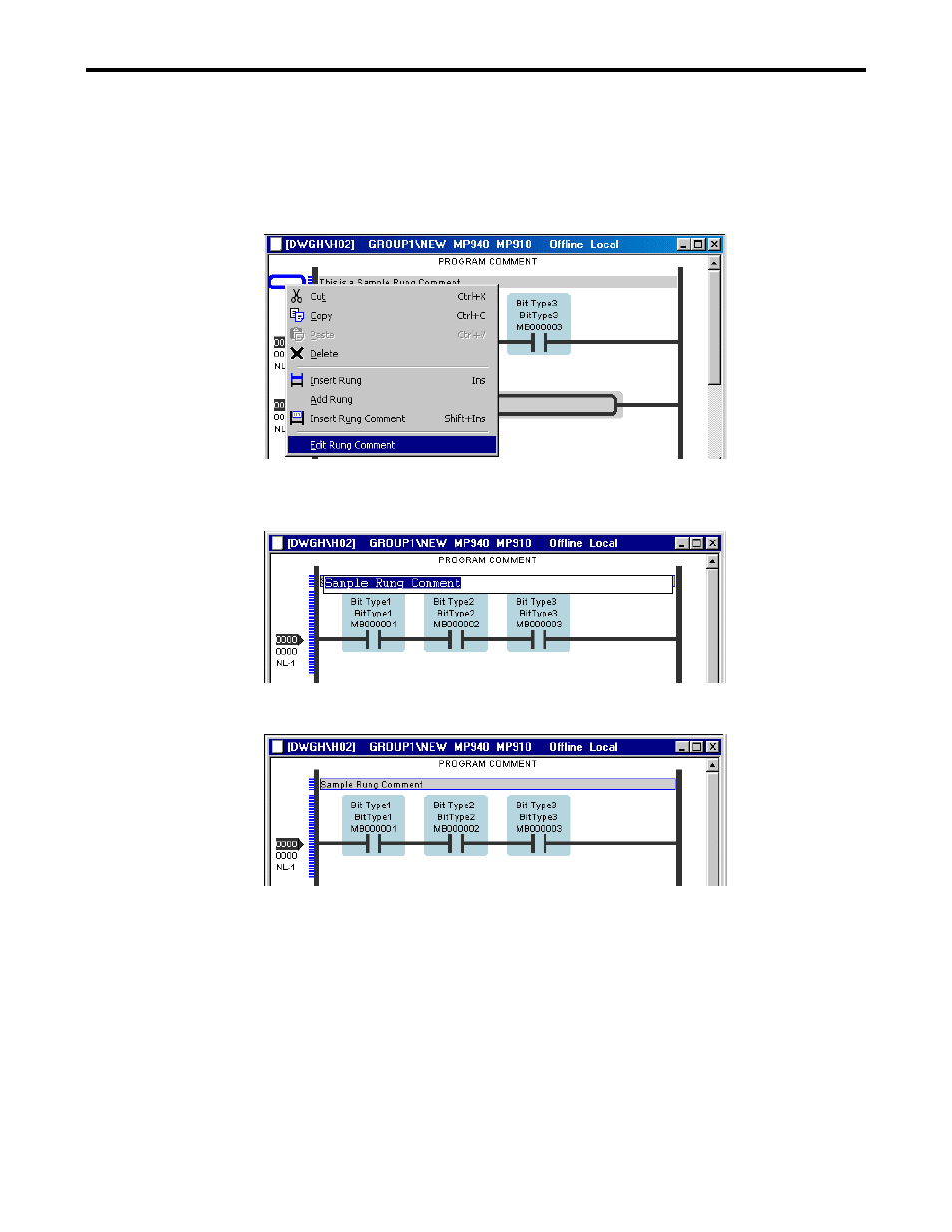 2 edit character string in the rung comment | Yaskawa Ladder Works Operation Manual User Manual | Page 45 / 183