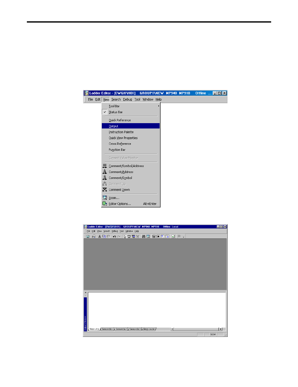 4 output window | Yaskawa Ladder Works Operation Manual User Manual | Page 86 / 183