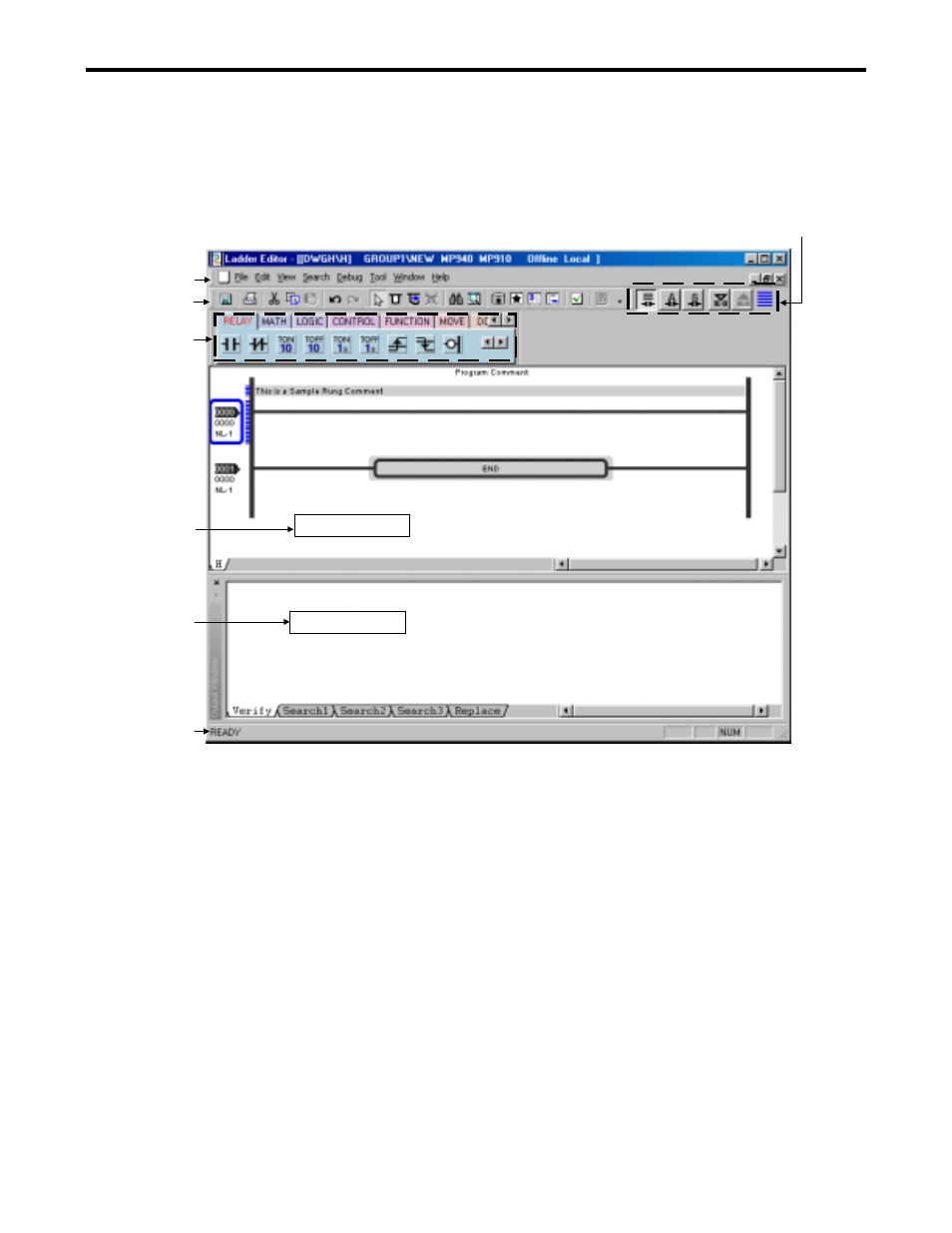 4 ladder editor view, 1 components of ladder editor | Yaskawa Ladder Works Operation Manual User Manual | Page 9 / 183