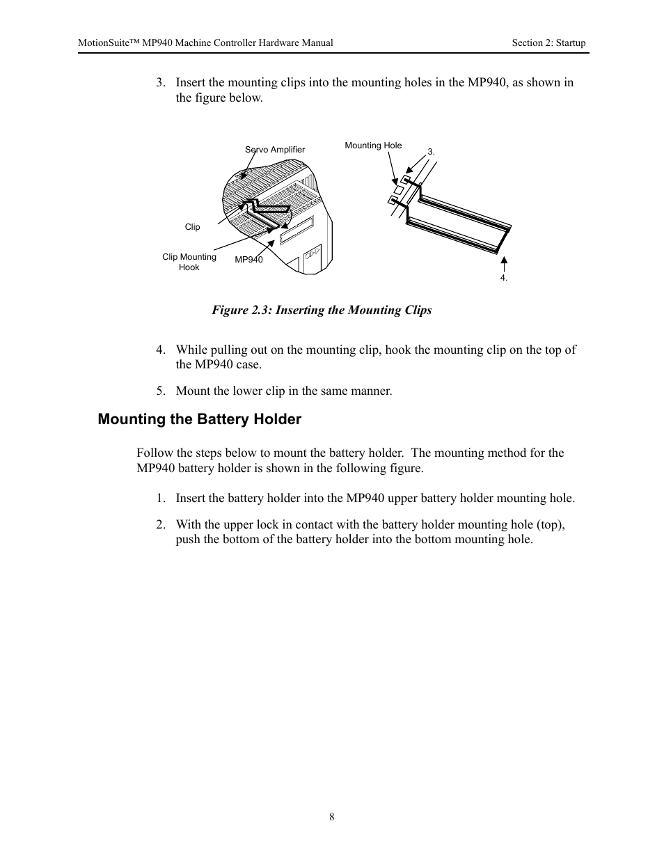 Mounting the battery holder | Yaskawa MP940 Hardware Manual User Manual | Page 11 / 72