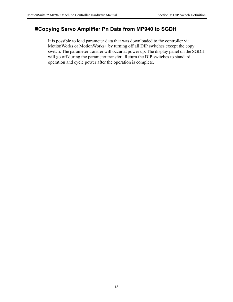 Copying servo amplifier pn data from mp940 to sgdh | Yaskawa MP940 Hardware Manual User Manual | Page 21 / 72